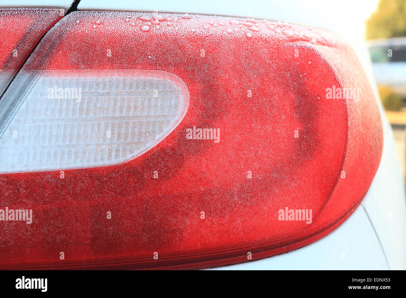 Luce posteriore con ghiaccio Foto Stock