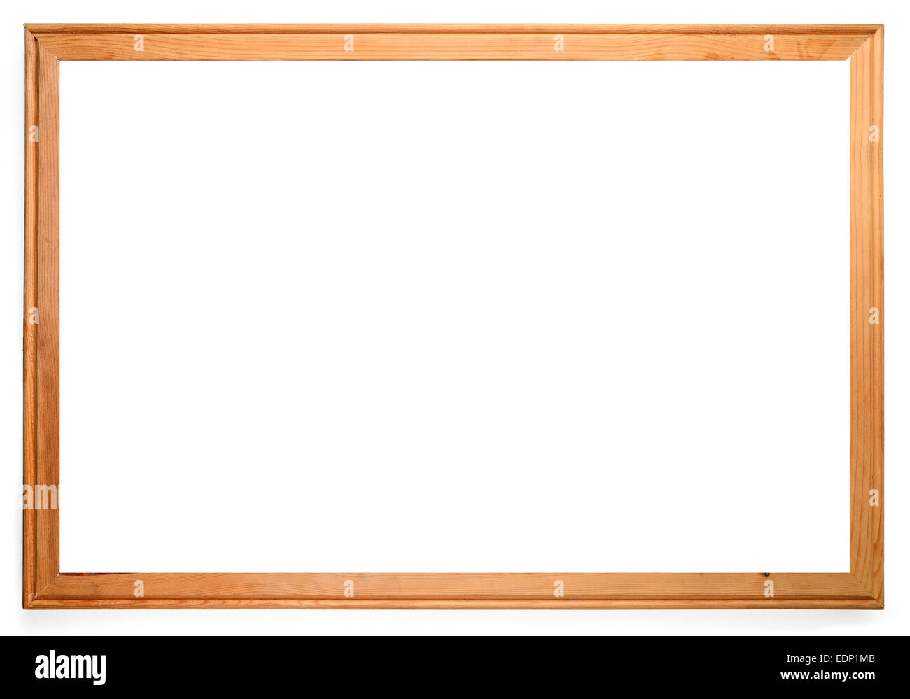 Telaio in legno isolato su bianco Foto Stock