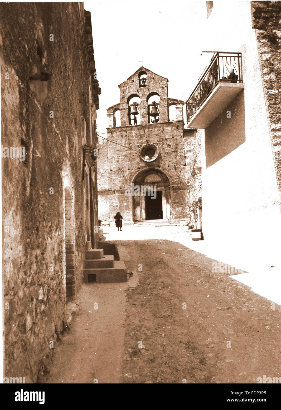 Abruzzo, L'Aquila, Castelvecchio Calvisio, chiesa parrocchiale, Italia, xx secolo, foto, fotografia, Europa Foto Stock