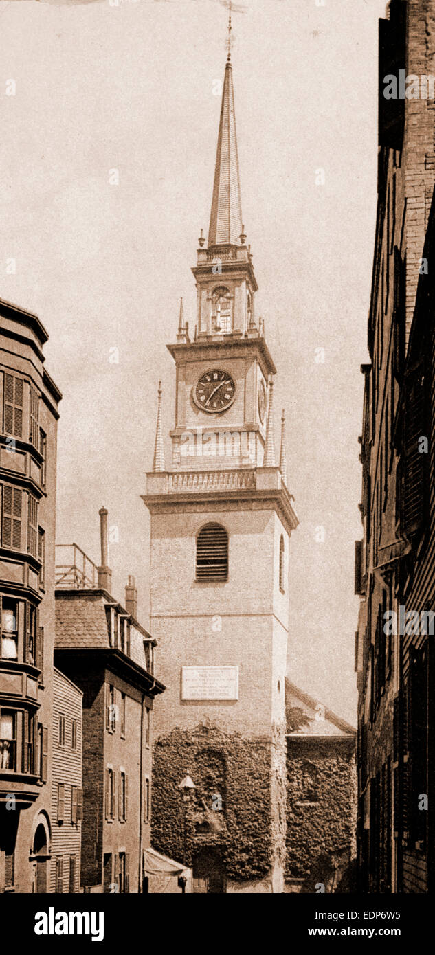 Chiesa Vecchia (Nord), Boston, la Chiesa di Cristo (Boston, Massachusetts), chiese, Stati Uniti, Massachusetts, Boston, 1900 Foto Stock