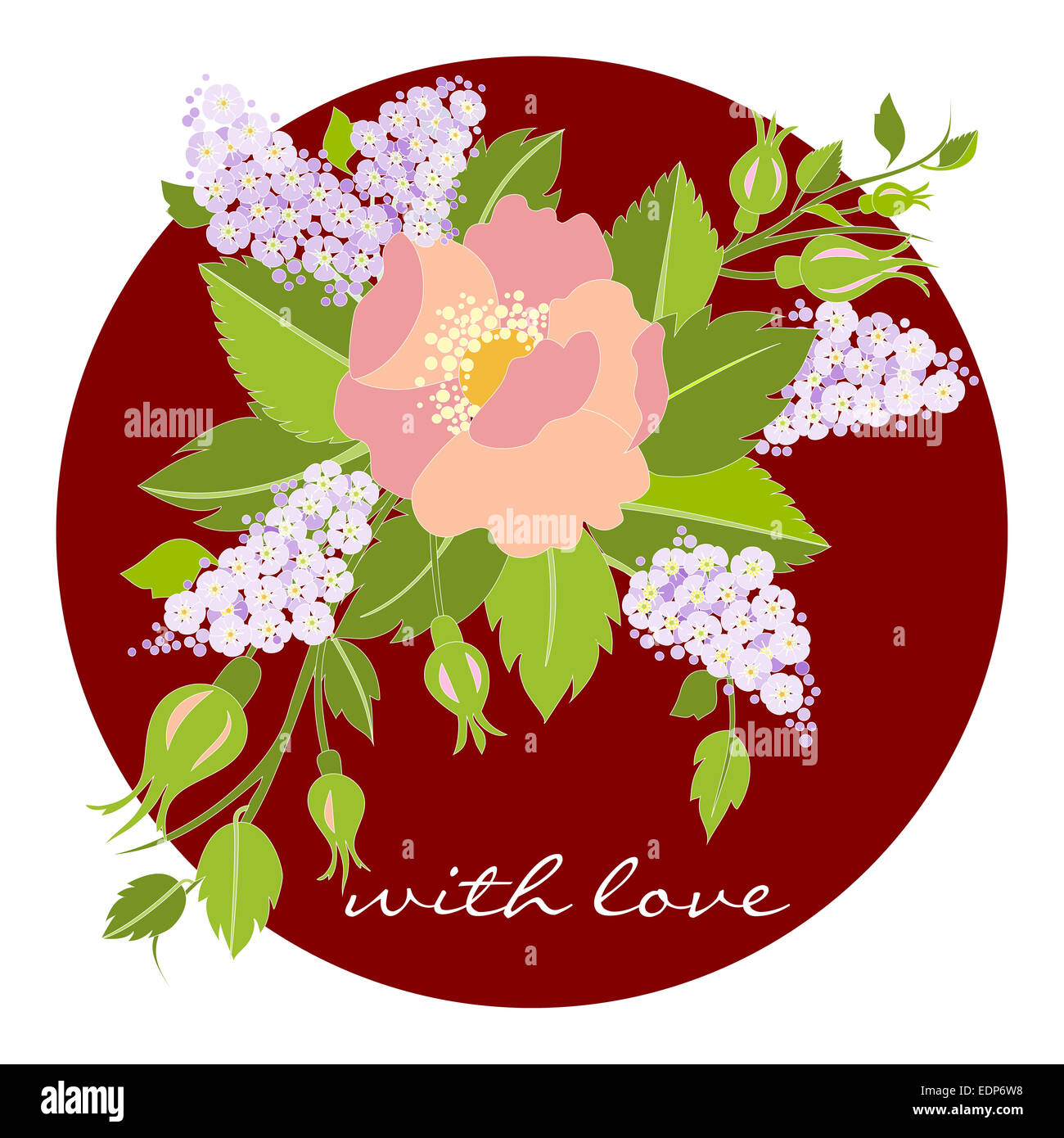 Carta con fiori Foto Stock