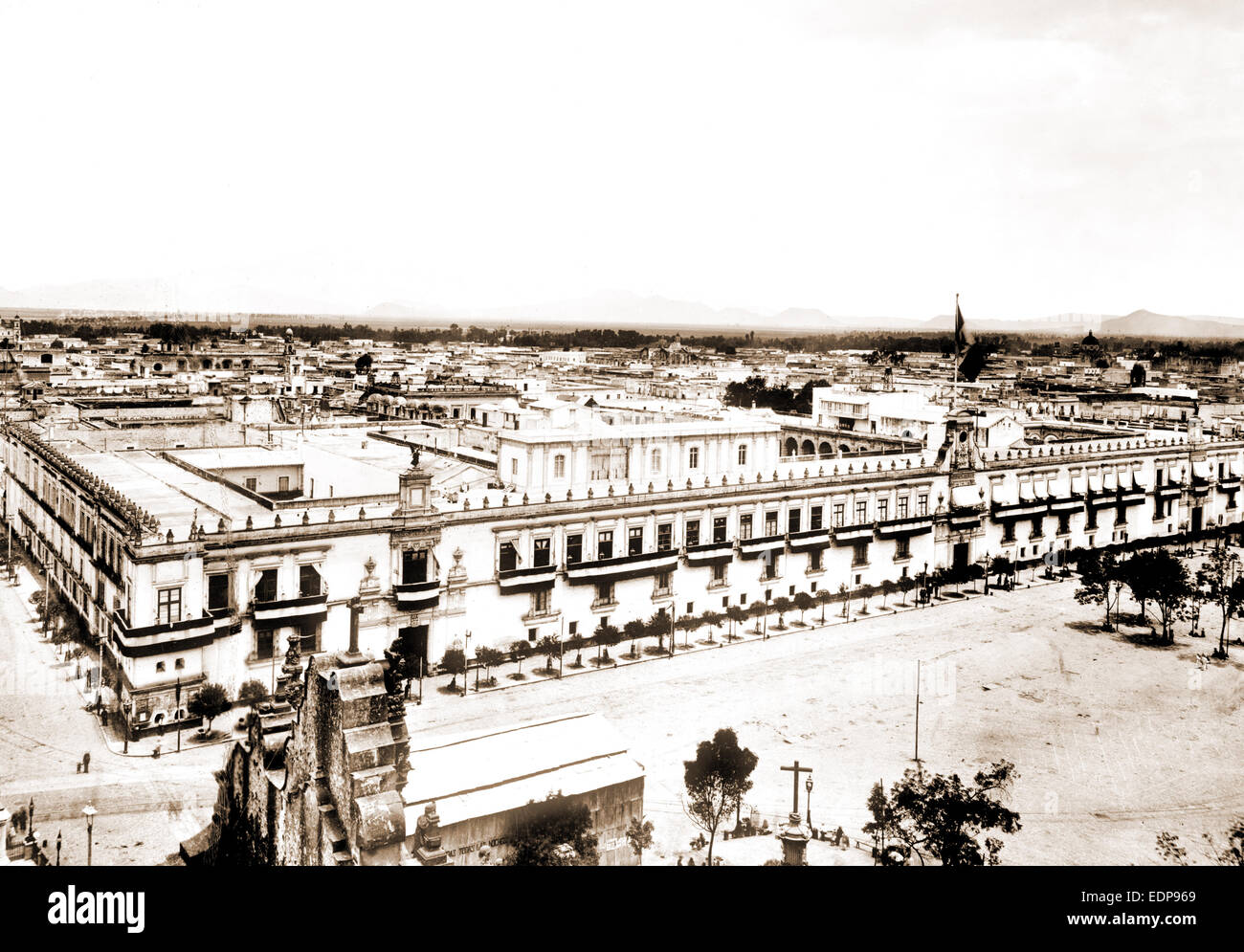 Palazzo dal duomo, Città del Messico MEX, Jackson, William Henry, 1843-1942, castelli e palazzi, piazze, Messico Città del Messico Foto Stock