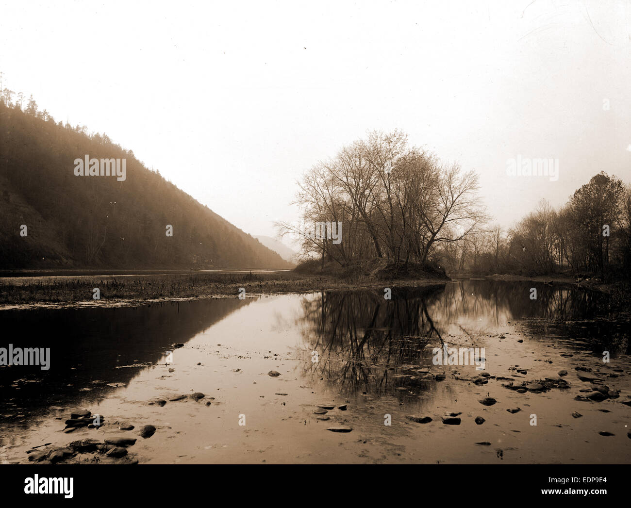 Fiume Chemung, Elmira, N.Y, fiumi, Stati Uniti, nello Stato di New York), Elmira, Stati Uniti, nello Stato di New York), Fiume Chemung Foto Stock