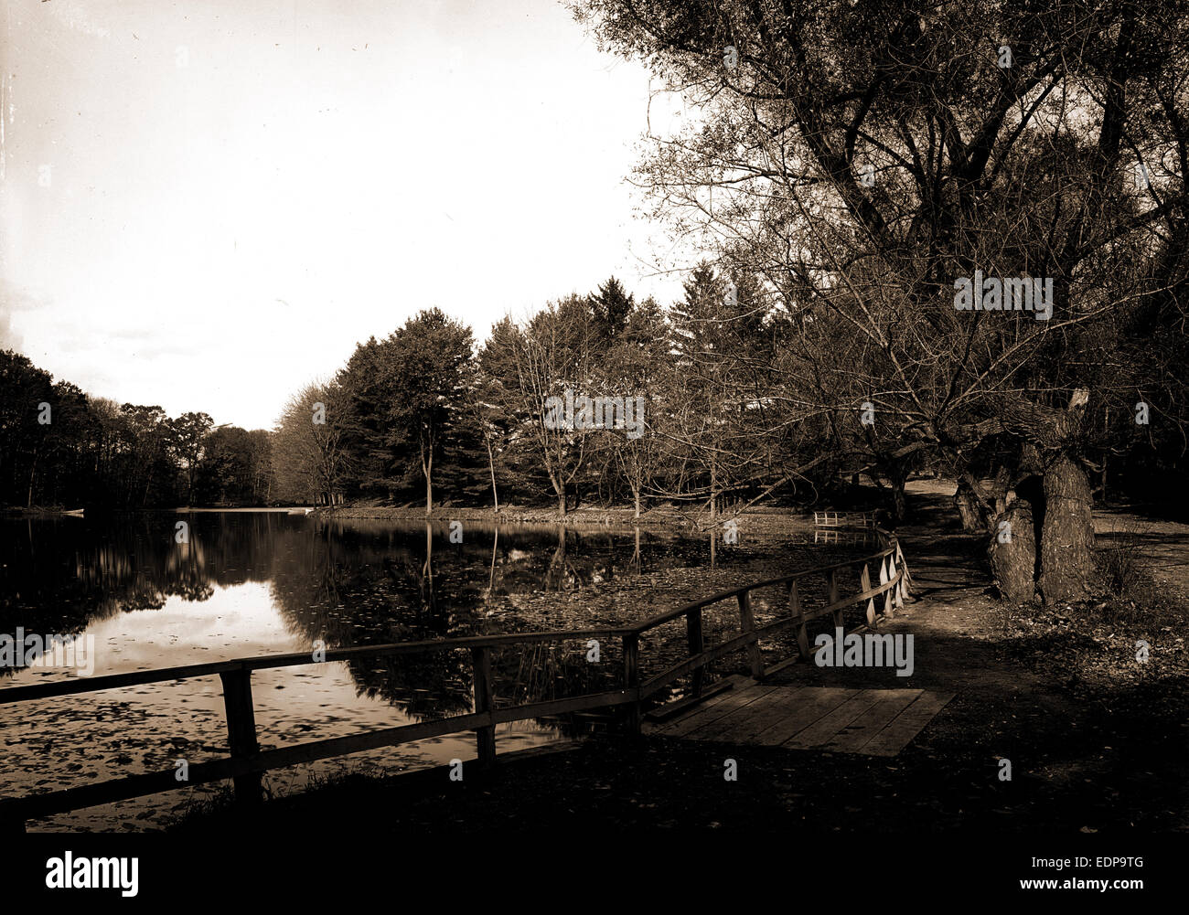 Il lago, Vassar College, Università e college, laghi e stagni, Waterfronts, Stati Uniti, nello Stato di New York), Poughkeepsie Foto Stock