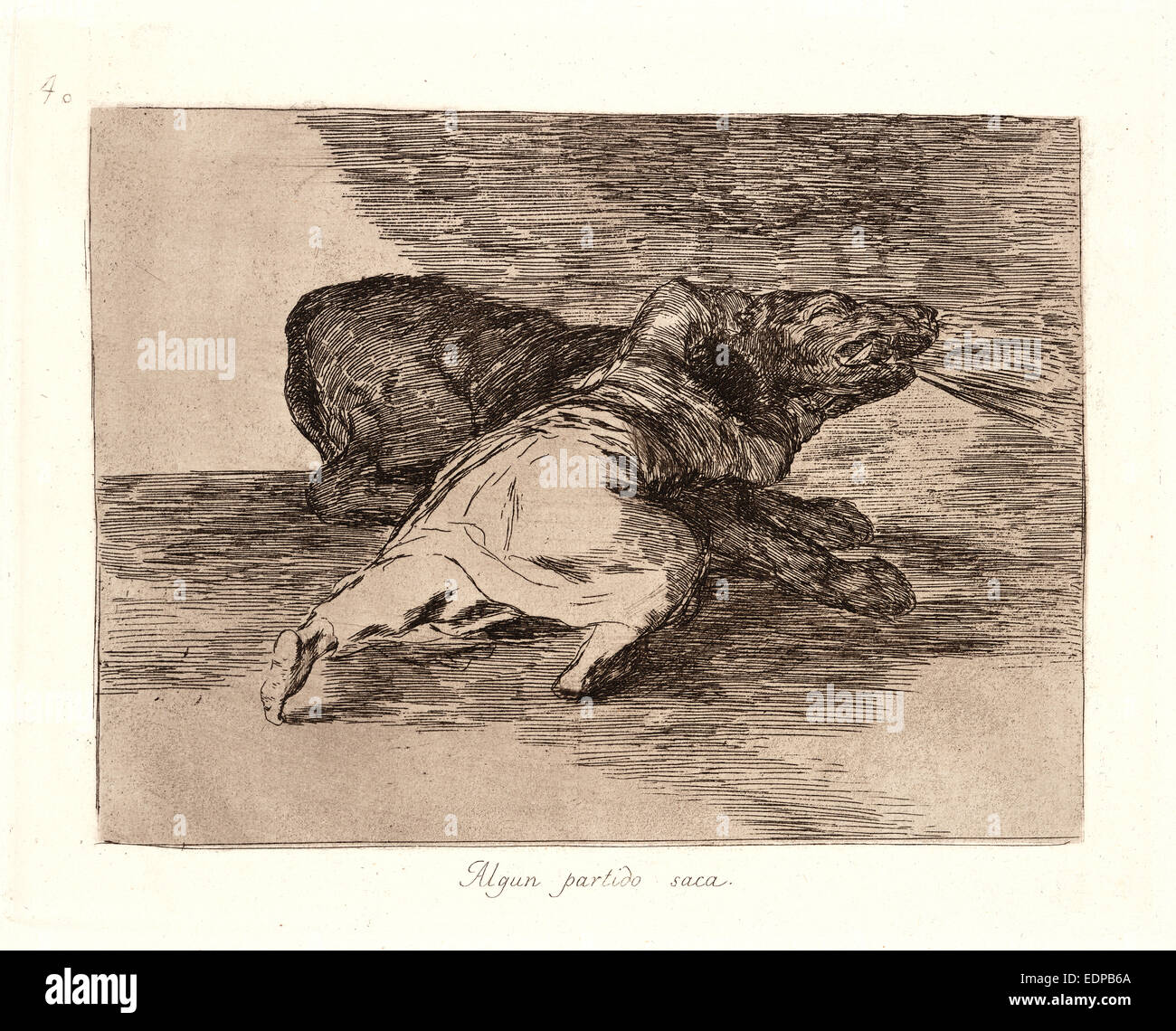 Francisco de Goya (Spagnolo, 1746-1828). Egli riceve qualcosa di fuori di esso (Algun Partido Saca), 1810-1815, stampati 1863 Foto Stock
