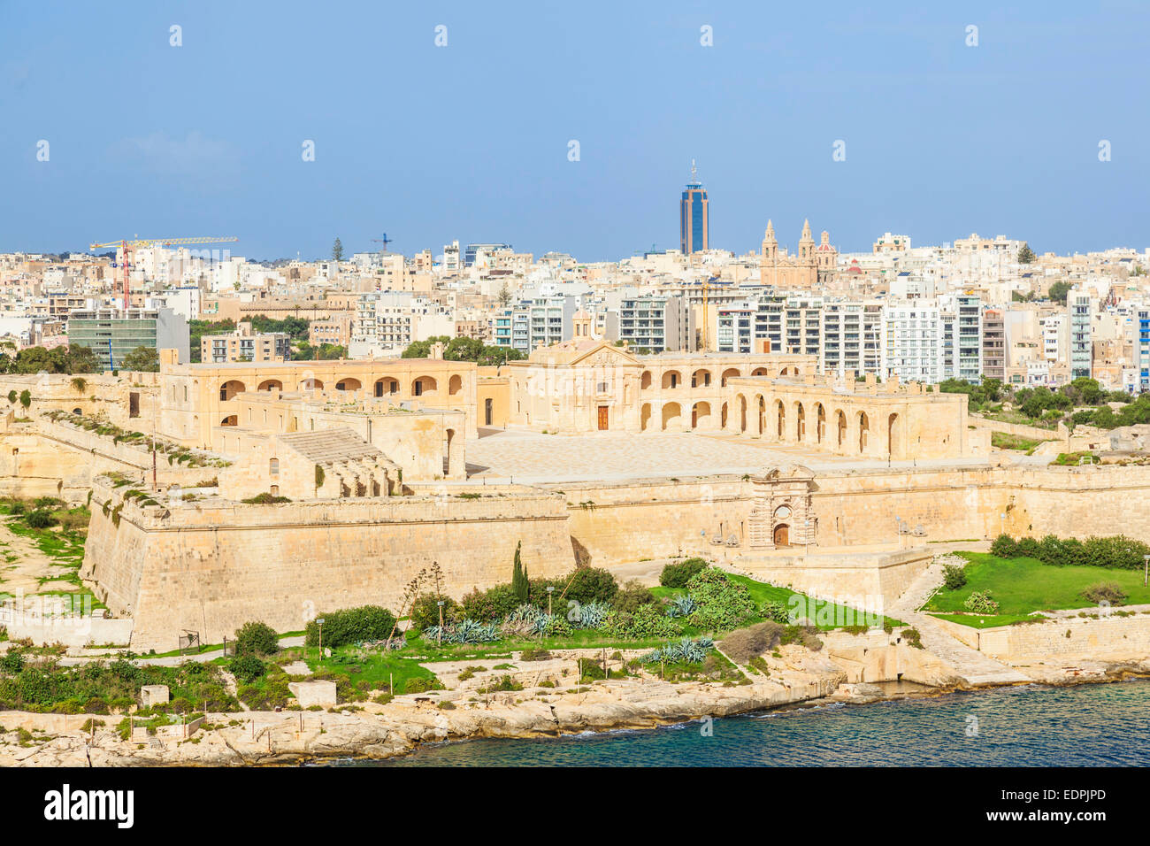 Fort Manoel Manoel Island Marsamxett Harbour Valletta Malta EU Europe Foto Stock
