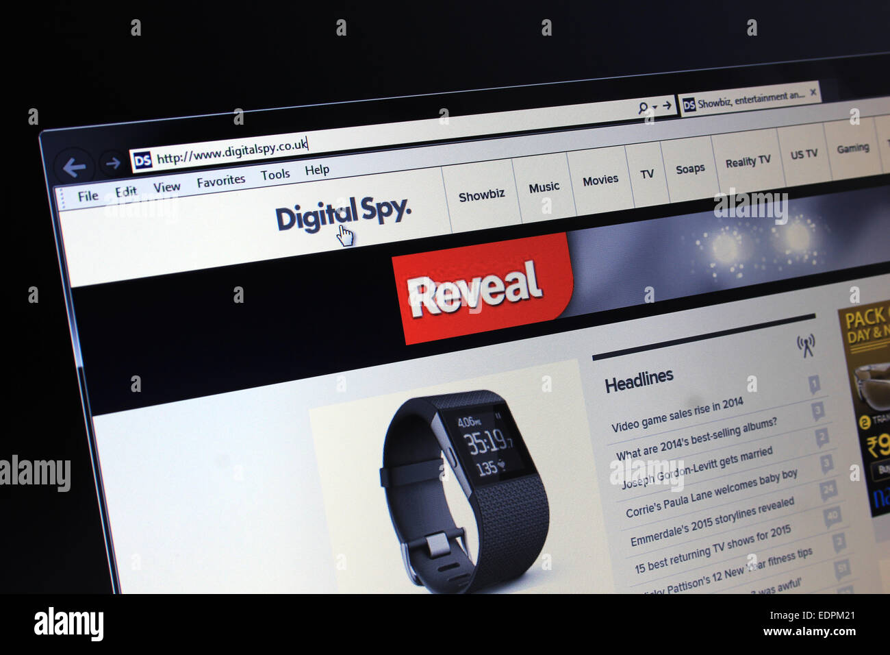 Digital Spy website Foto Stock
