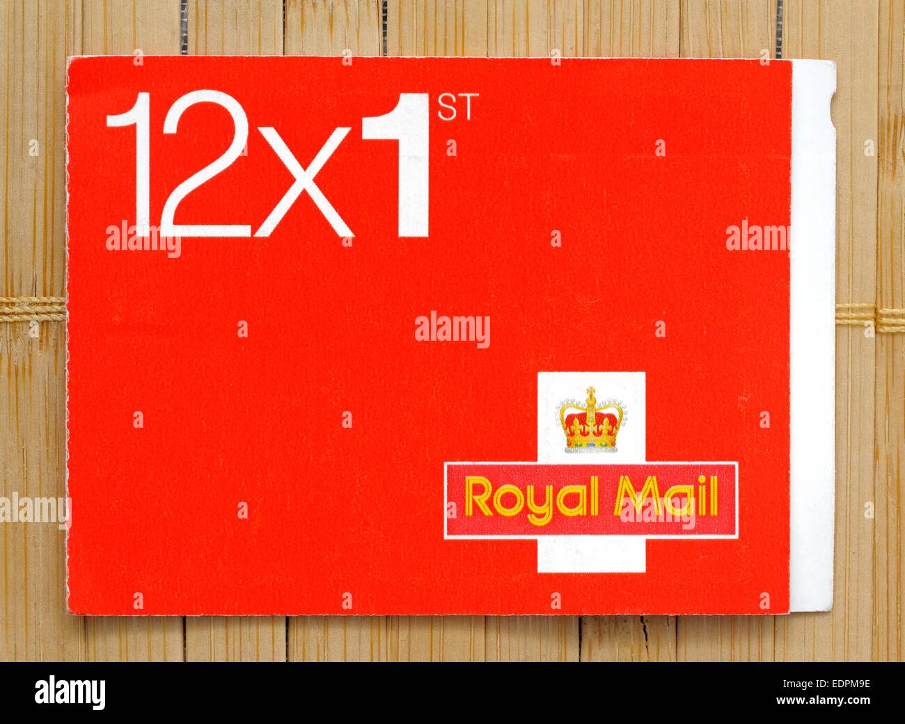 Red britannico first class royal mail francobolli Foto Stock