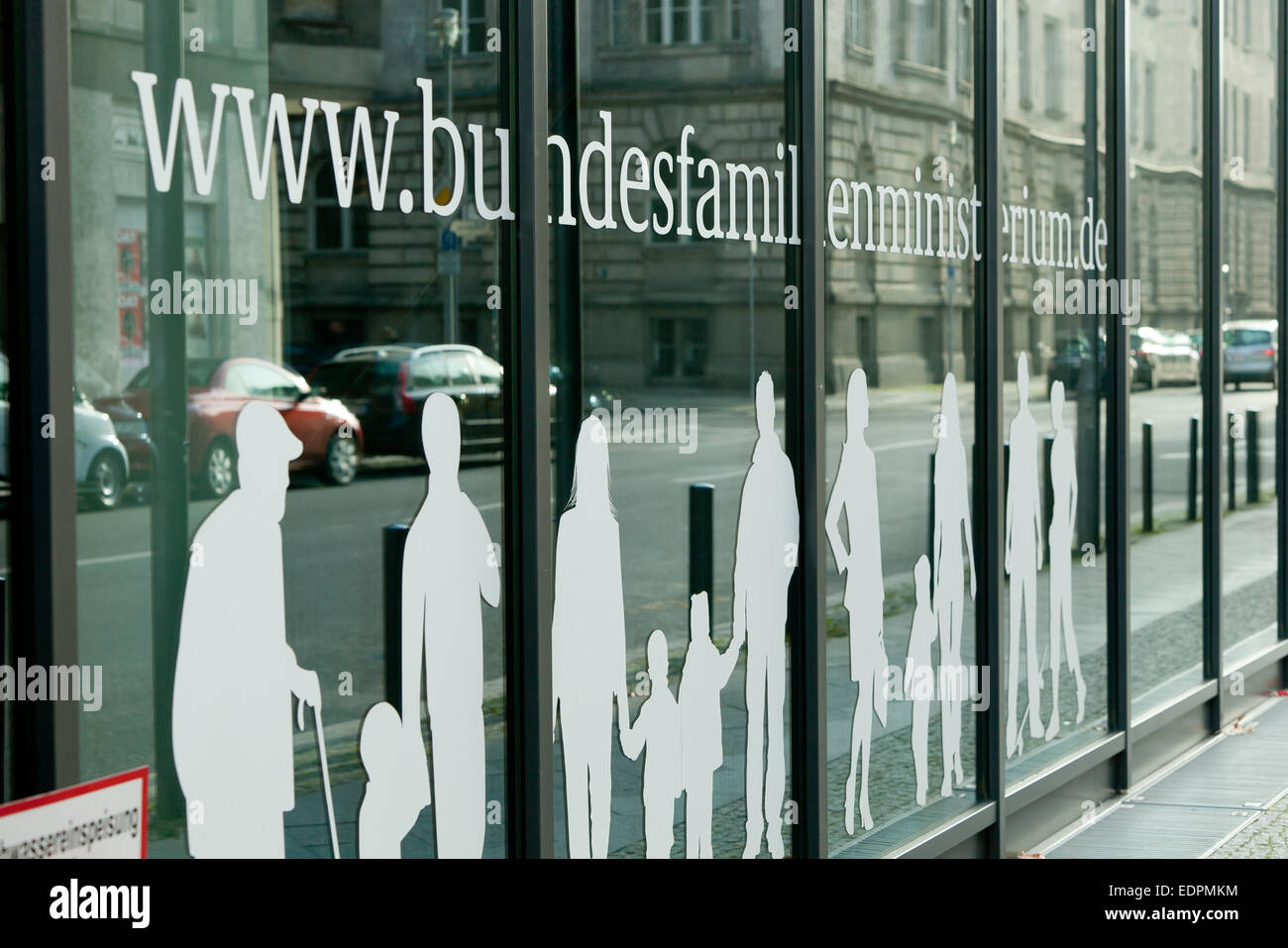 Dettaglio dell'architettura del Ministero federale tedesco della Famiglia, cittadini anziani, donne e giovani, www-adress. Foto: 12 novembre 2014. Foto Stock