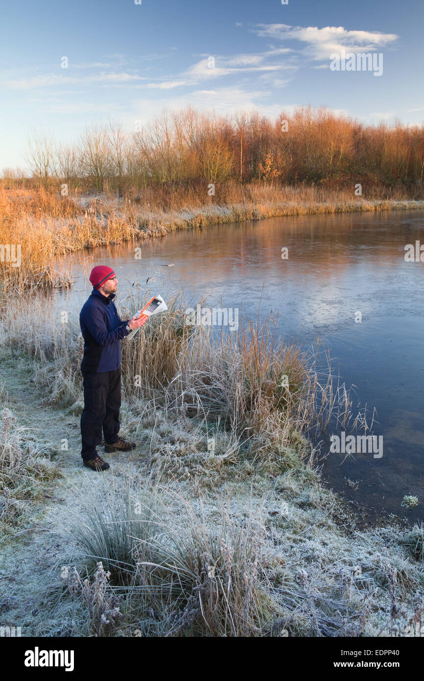 Waters Edge Country Park, Barton-su-Humber, North Lincolnshire, Regno Unito. Il 30 dicembre, 2014. Regno Unito meteo. Foto Stock