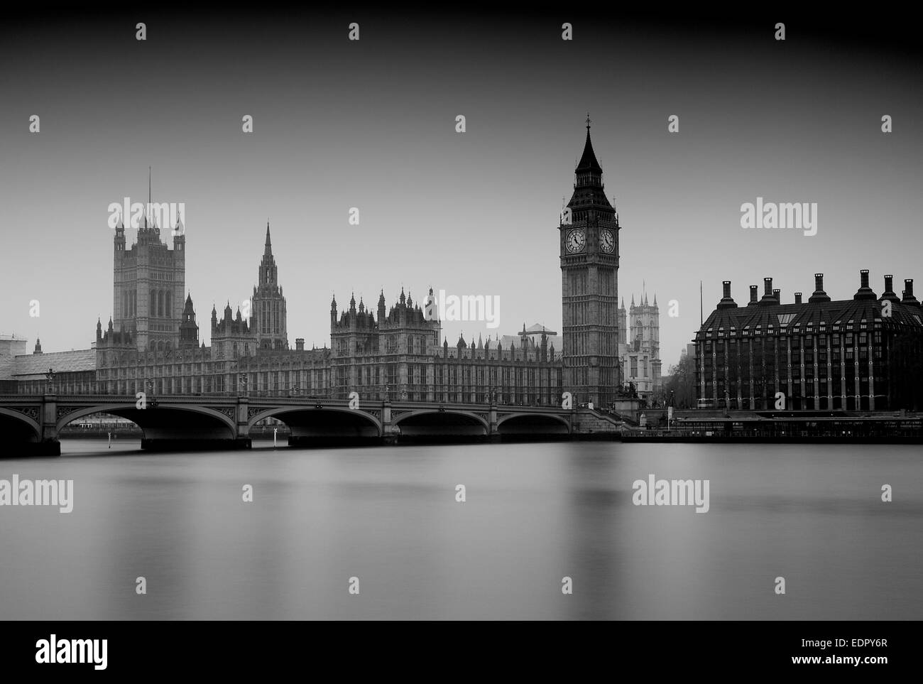 Una vista della Casa del Parlamento e dal Big Ben preso dal London Eye Foto Stock