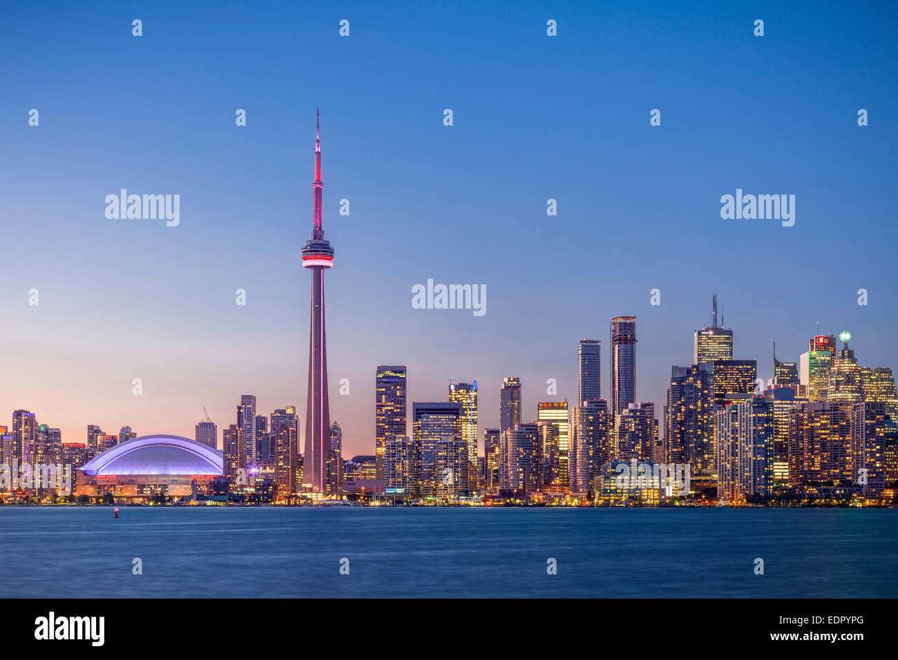 Toronto cityscape di notte. Foto Stock