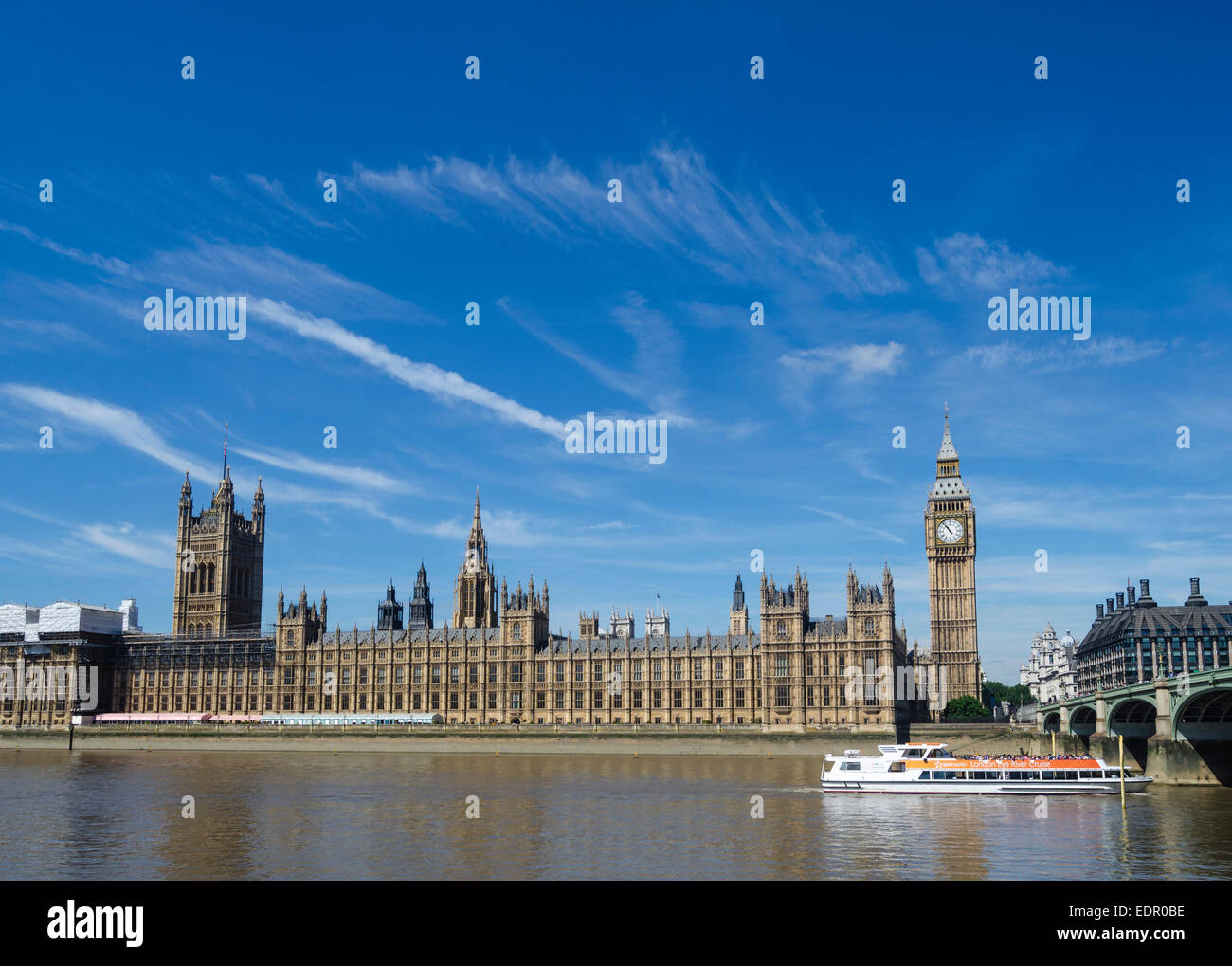 Il Big Ben e il Palazzo di Westminster, Londra, Regno Unito Foto Stock