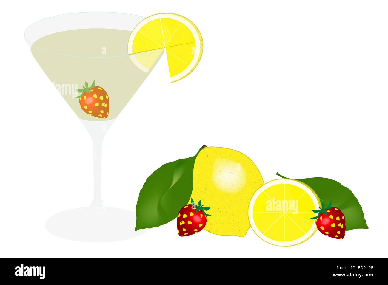 La bevanda alcolica - illustrazione vettoriale Foto Stock