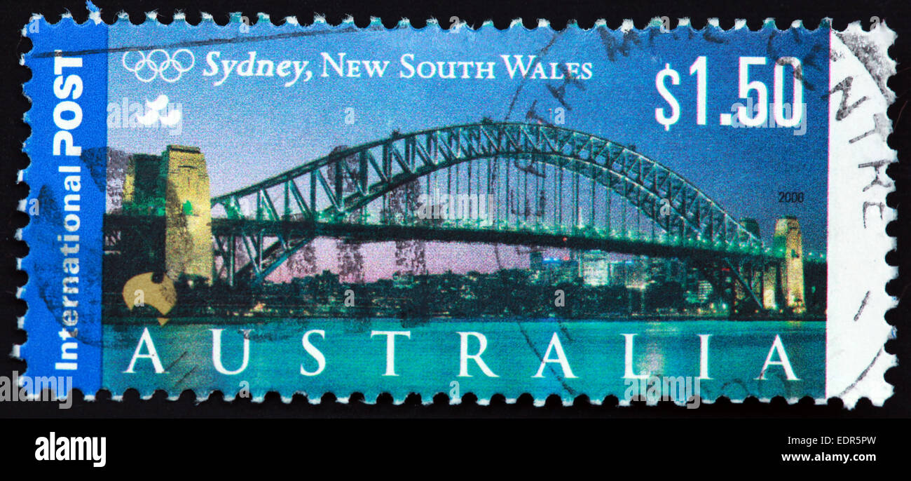 Usato e con timbro postale Australia / Timbro Austrailian $1.50 Sydney New South Wales 2000 Foto Stock