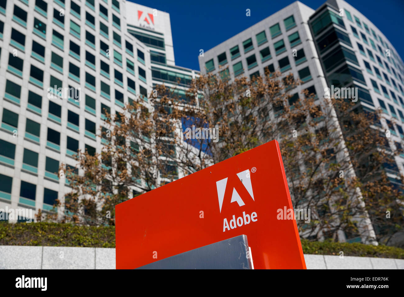 La sede di Adobe Systems a San Jose, California. Foto Stock