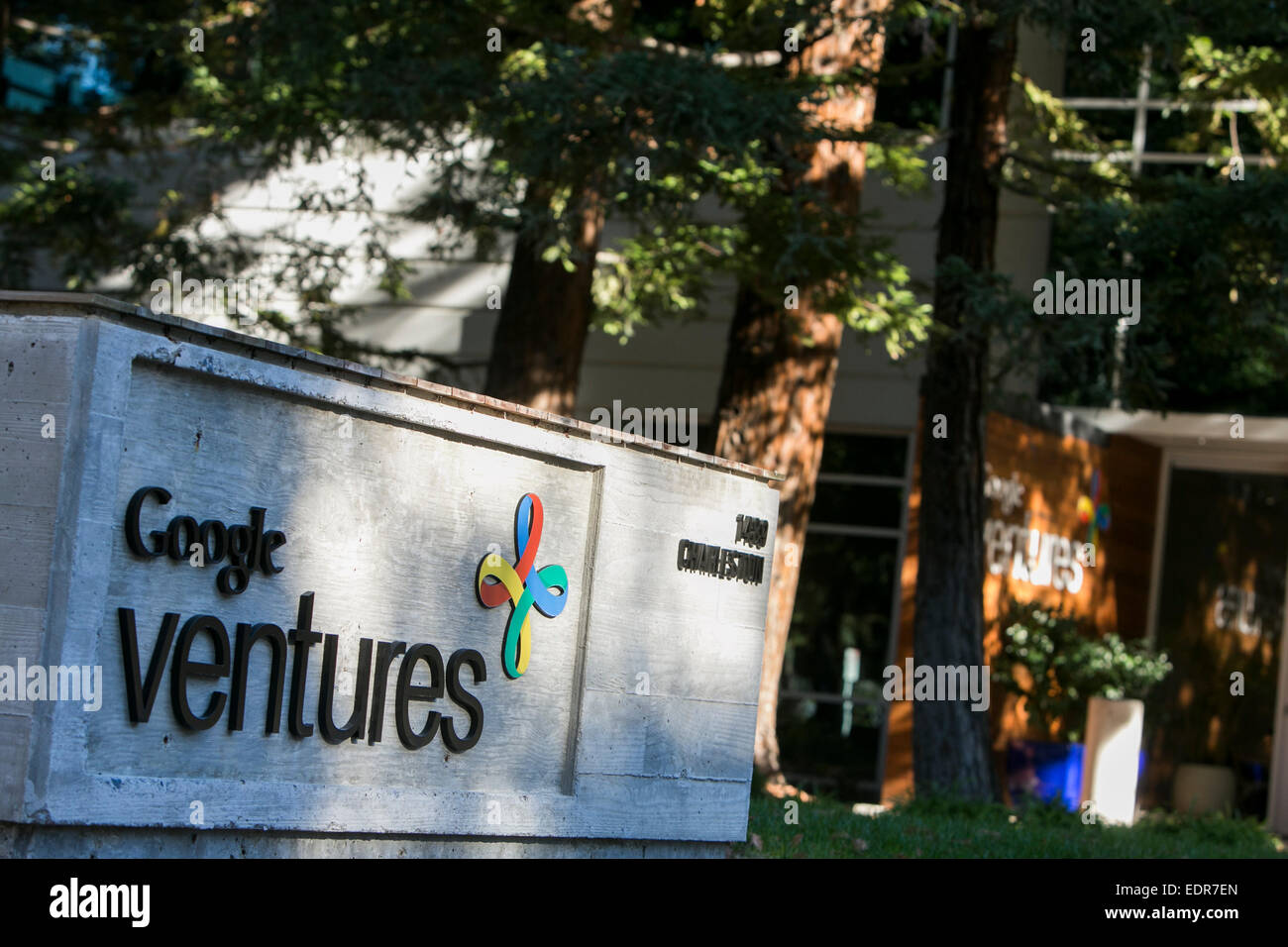 La sede centrale di Google Ventures di Mountain View, California. Foto Stock