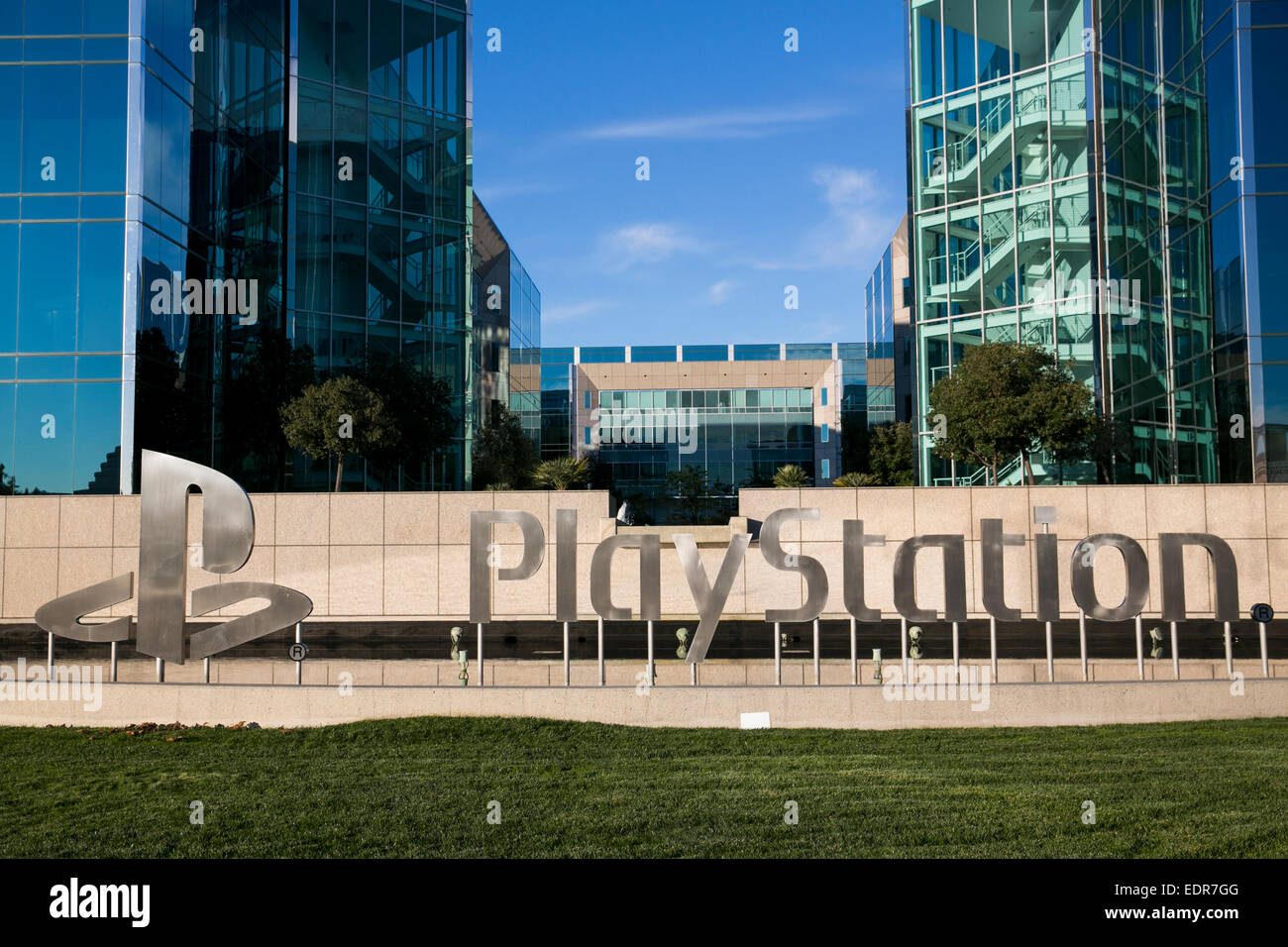 La sede centrale di Sony Computer Entertainment America (SCEA), produttore di giochi per PlayStation console, a Foster City, Califor Foto Stock