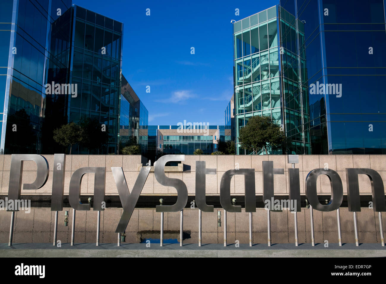 La sede centrale di Sony Computer Entertainment America (SCEA), produttore di giochi per PlayStation console, a Foster City, Califor Foto Stock