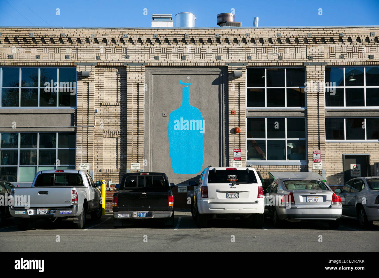 La sede centrale della bottiglia blu caffè a Oakland, in California. Foto Stock