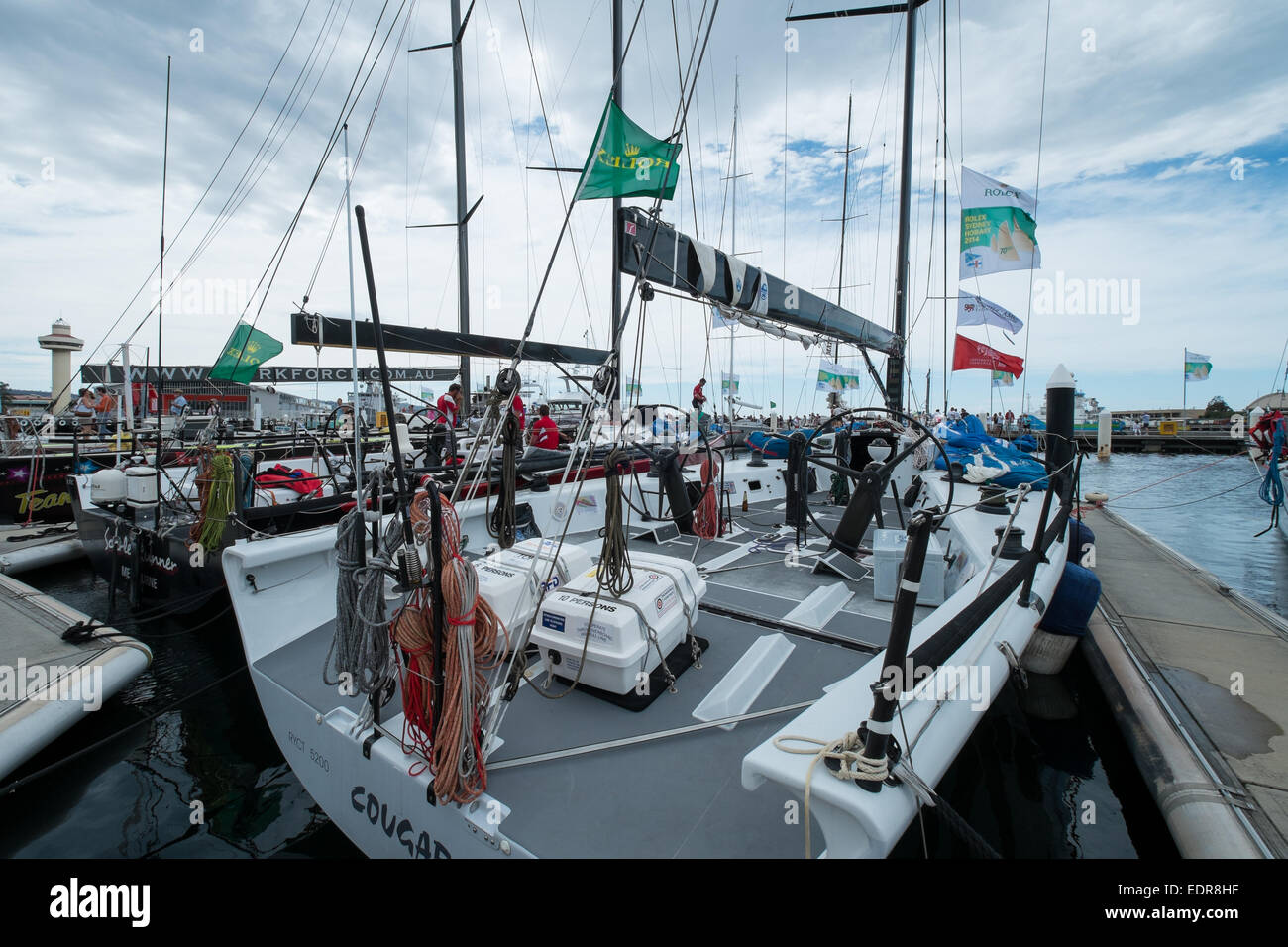 Sydney Hobart yacht in Hobart 2014 Foto Stock