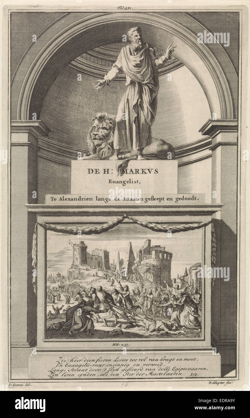 Marco Evangelista, Jan Luyken, Zacharias Chatelain (II), François Halma Foto Stock