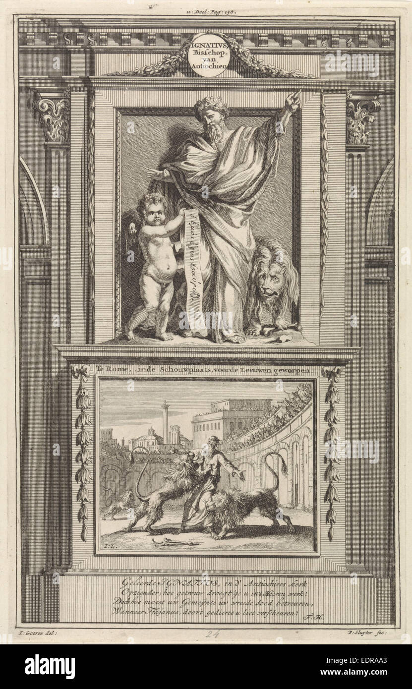 Sant Ignazio di Antiochia, Padre apostolico, Jan Luyken, Zacharias Chatelain (II) Foto Stock