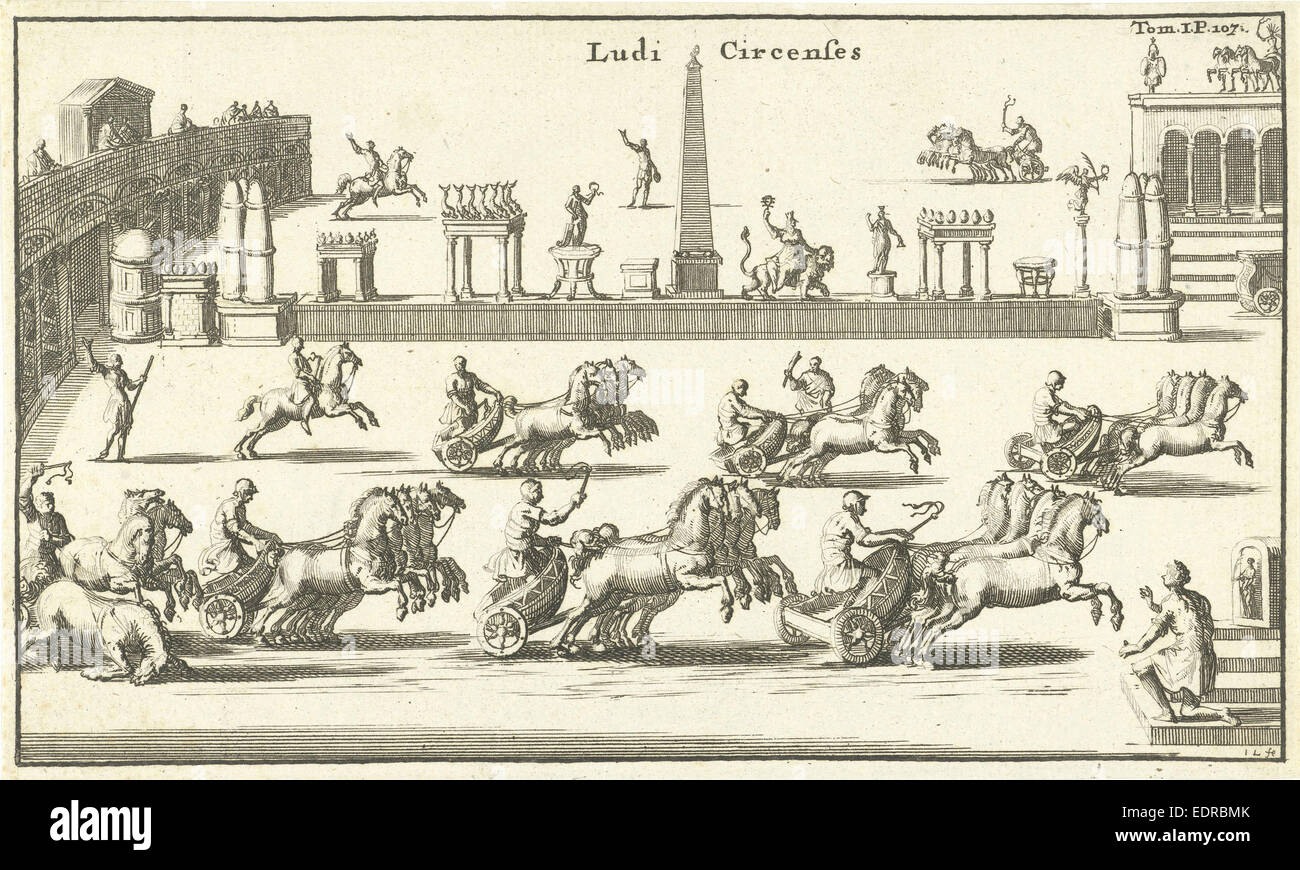 Gare romane, Jan Luyken, François Halma, 1690 Foto Stock