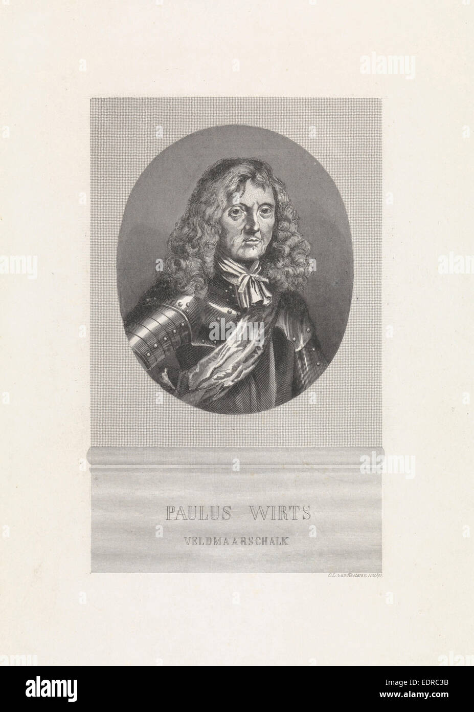 Ritratto di Paulus Wirtz hanno, Maresciallo di Campo, Christiaan Lodewijk van Kesteren, 1842 - 1897 Foto Stock