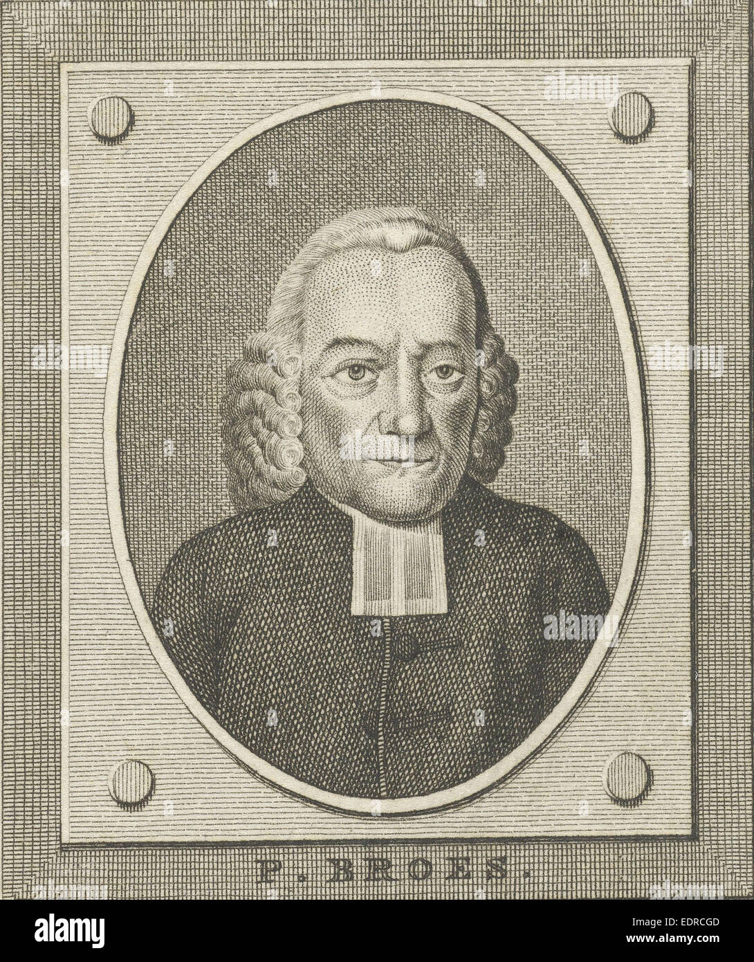 Ritratto di Pietro Broes, Carel Jacob de Huyser, 1763 - 1804 Foto Stock