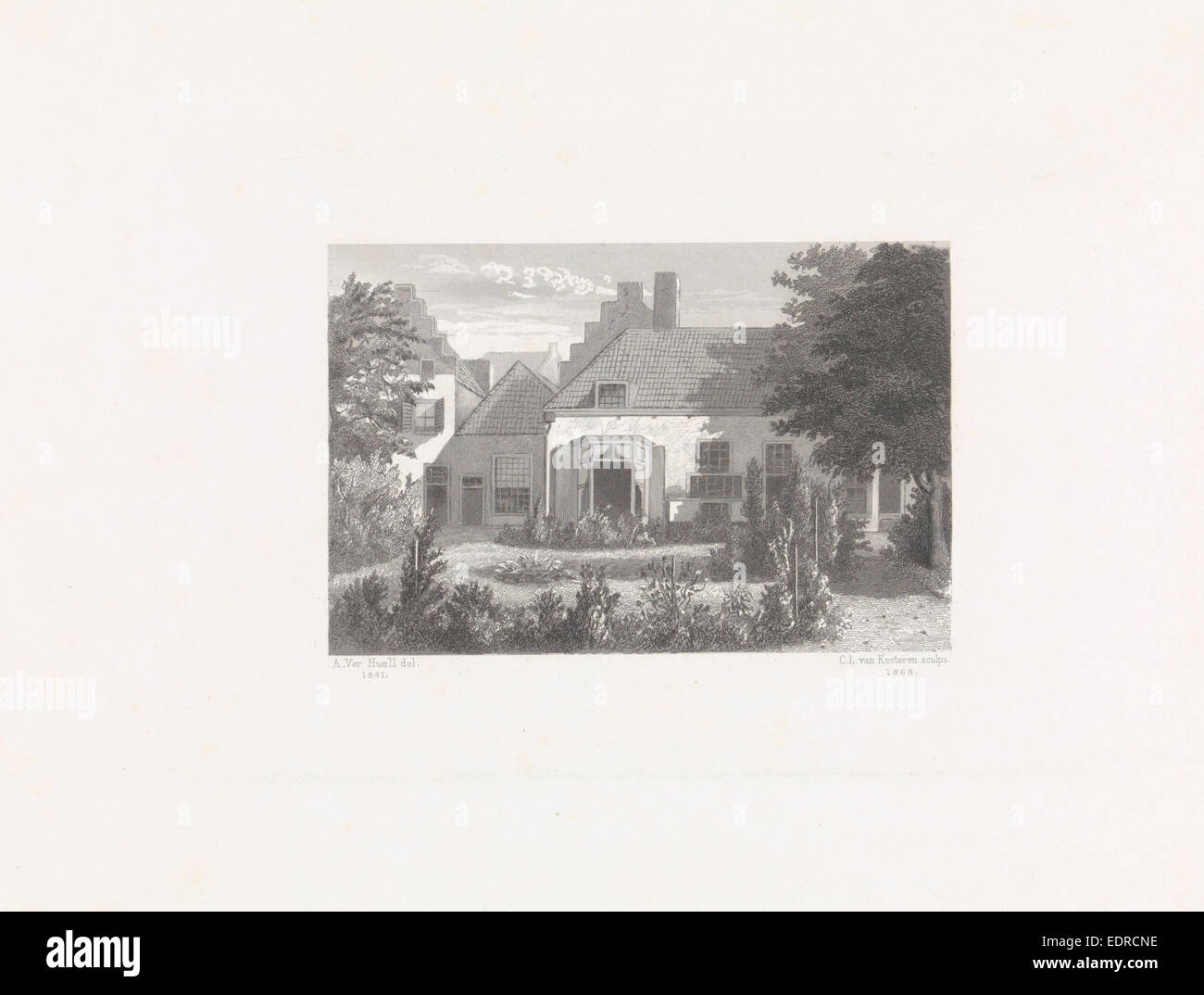 Retro di una casa, Christiaan Lodewijk van Kesteren, 1868 Foto Stock