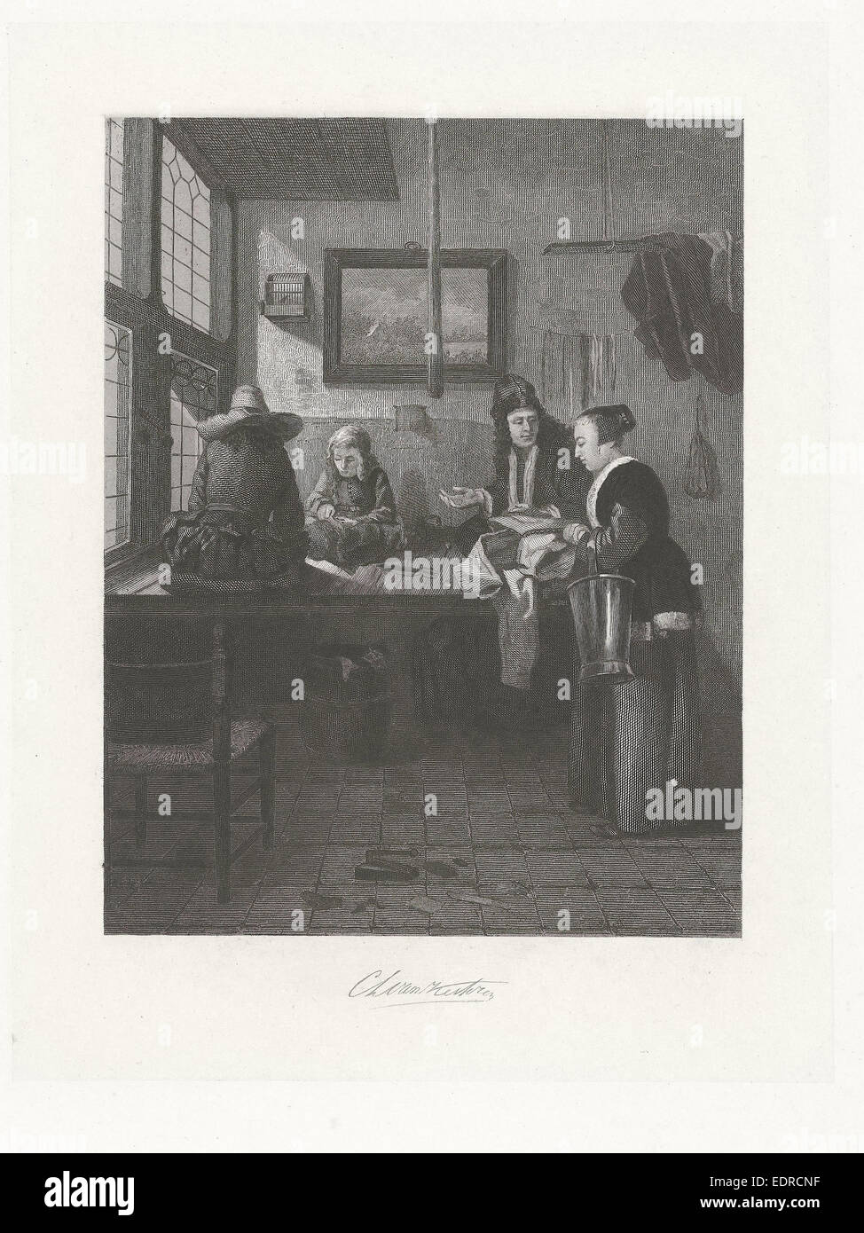 Christiaan Lodewijk van Kesteren, Quiringh Gerritsz. van Brekelenkam, 1861 Foto Stock