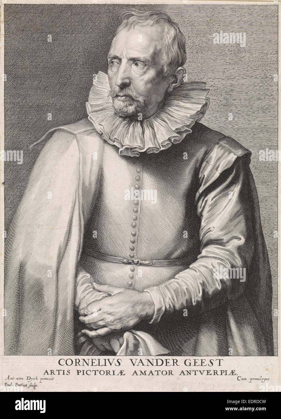 Ritratto di Cornelis van der Geest, Paulus Pontius, 1616 - 1657 Foto Stock