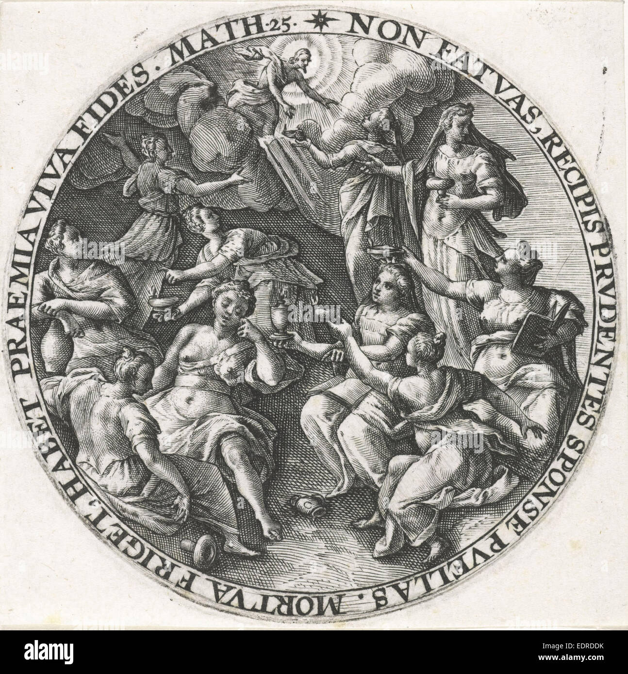 La parabola dei cinque saggi e cinque vergini stolte, Crispijn van de Passe (MI), 1604 Foto Stock