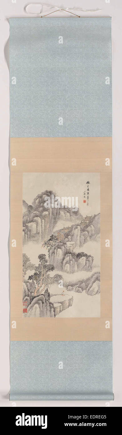 Pittura nello stile dei quattro Wangs, Xiang Wenyan 1897, cinese pittura, Cina Foto Stock
