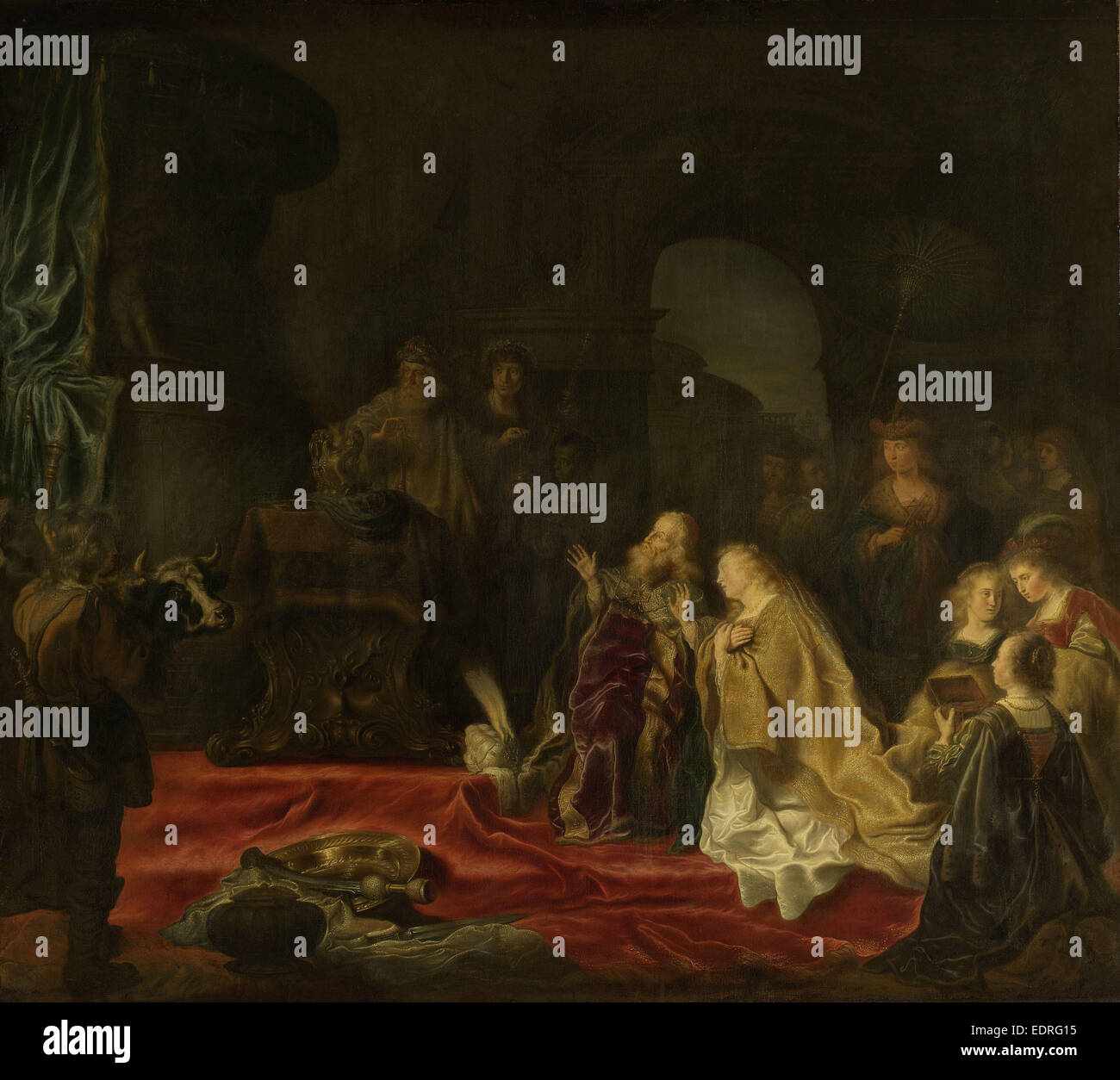 L'idolatria del re Salomone, Salomon Koninck, 1644 Foto Stock