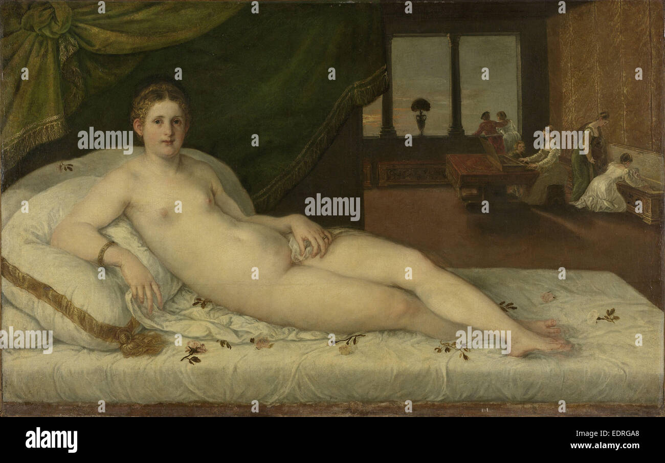 Venere reclinabili, attribuito a Lambert Sustris, c. 1540 - c. 1560 Foto Stock