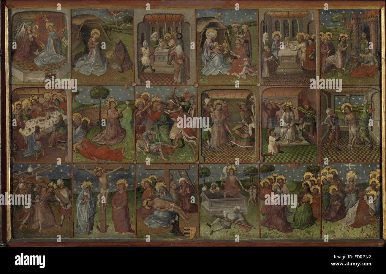 Scene della vita di Cristo, anonimo, c. 1435 Foto Stock