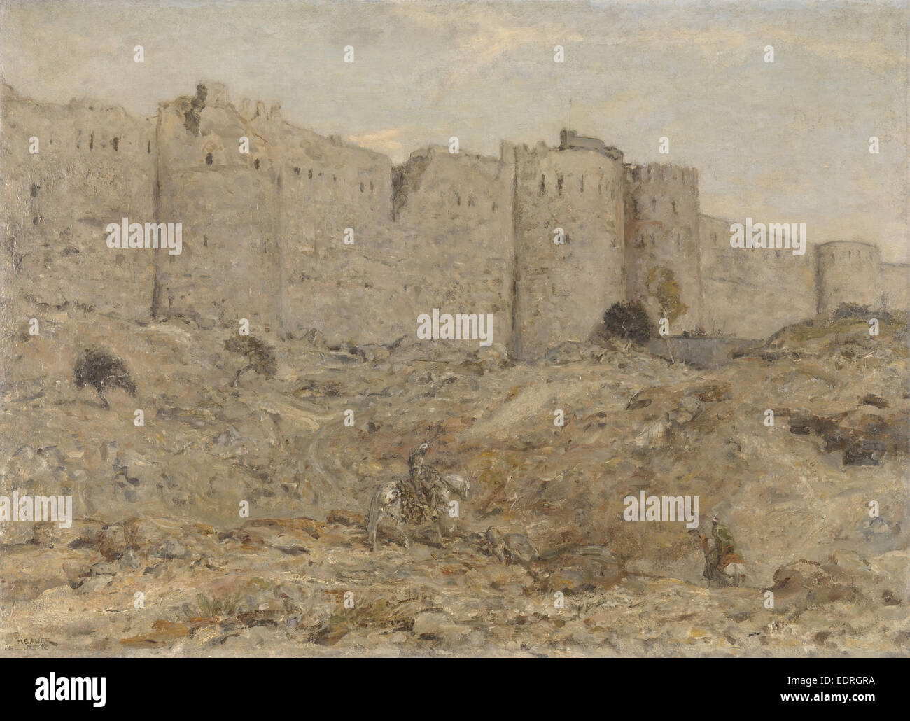 Parete della città in India, Marius Bauer, 1898 - 1900 Foto Stock