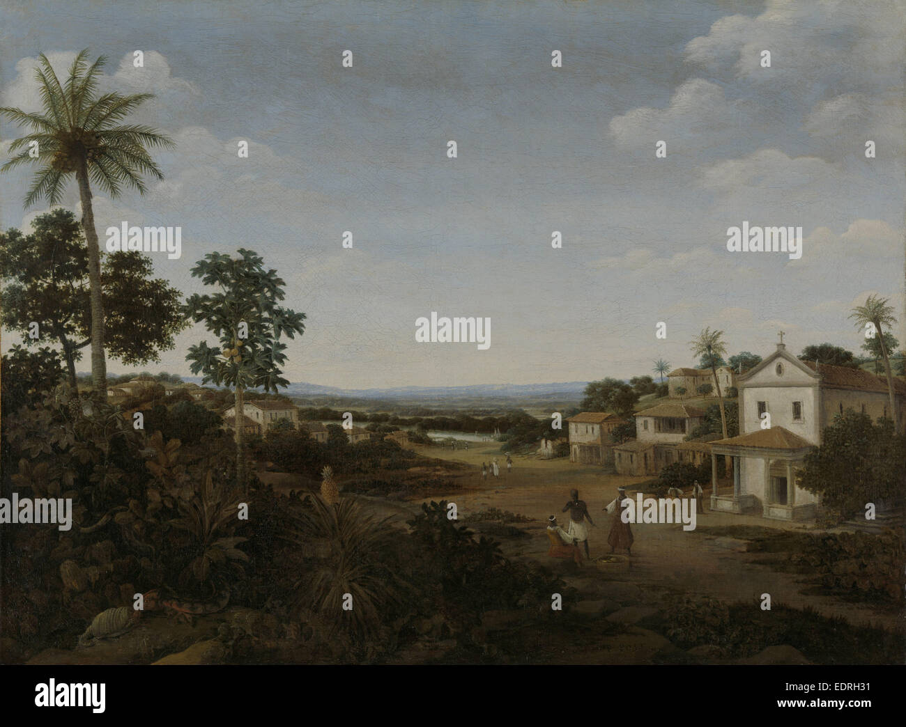 Paesaggio in Brasile, Frans Jansz Post, 1644 - 1680 Foto Stock