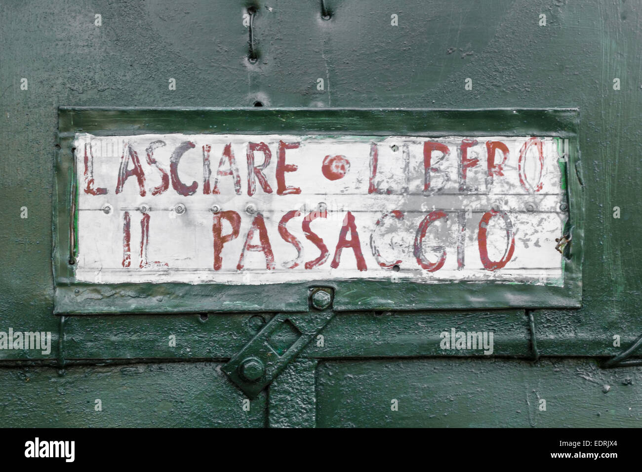 Consentire il libero passaggio dell'arte. Foto Stock