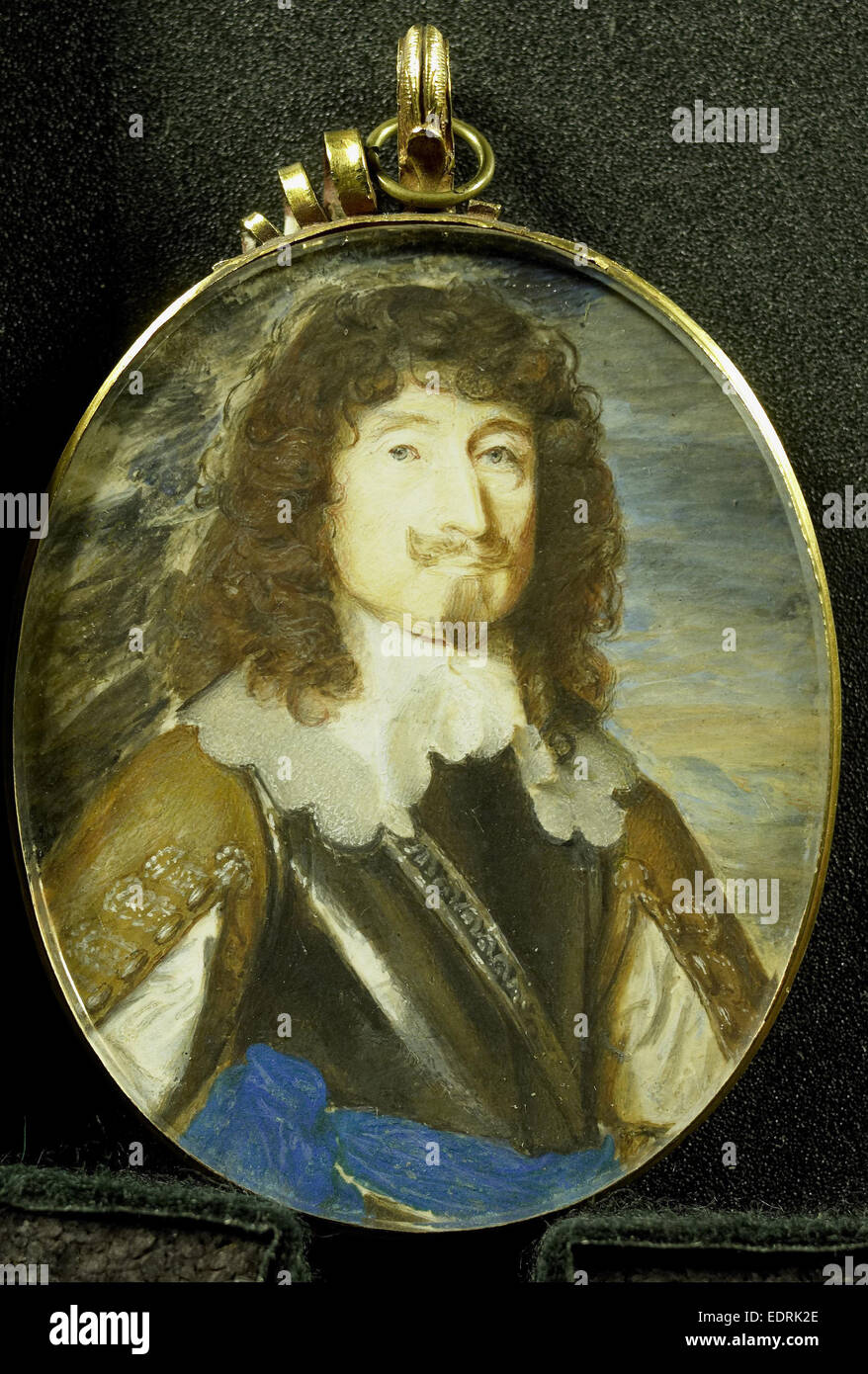 George Gordon, gest 1649, secondo il marchese di Huntley, Samuel Cooper, 1630 - 1672, Ritratto miniatura Foto Stock