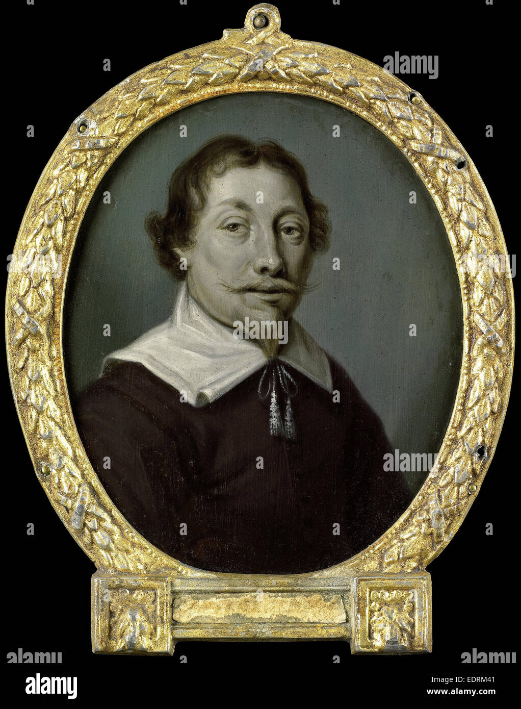 Ritratto di Jan van der Veen, il farmacista e il poeta a Deventer Paesi Bassi, Arnoud Van Halen, 1700 - 1732 Foto Stock