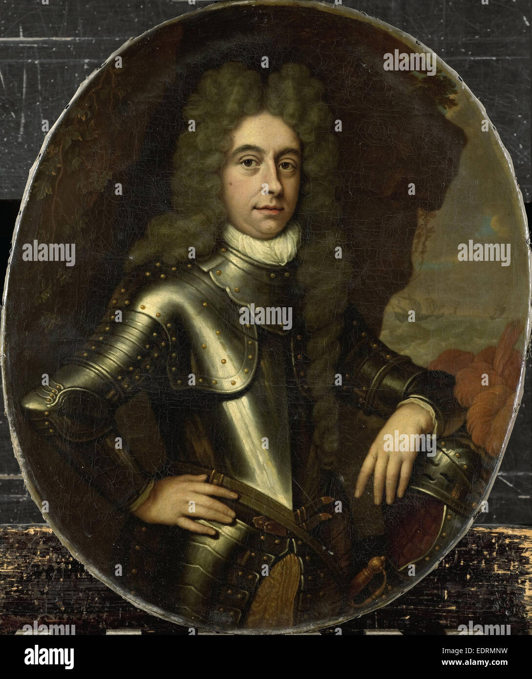 Ritratto di Harmen Lijnslager, Segretario del Ministero della Marina di Amsterdam, Jan van Haensbergen, 1699 Foto Stock