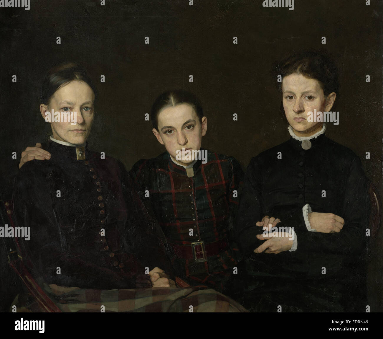 Ritratto di Cornelia, Clara e Johanna Veth, Jan Veth, 1885 Foto Stock