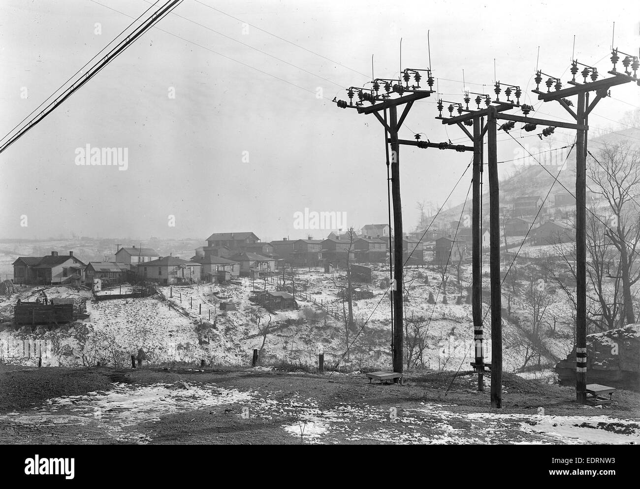 Scott's Run, West Virginia. Squadrone Hill - un carbone abbandonate camp su Scott's Run, West Virginia, Dicembre 22, 1936 Foto Stock