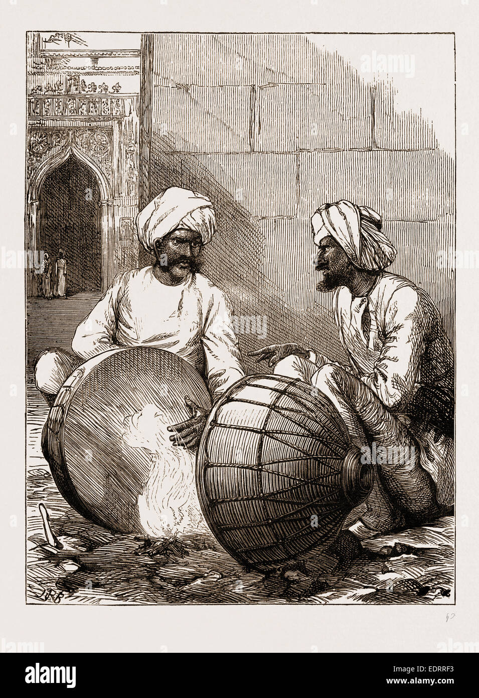 Preparazione per il principe: ottimizzazione del TOM-TOM a Jammu, INDIA, 1876 Foto Stock