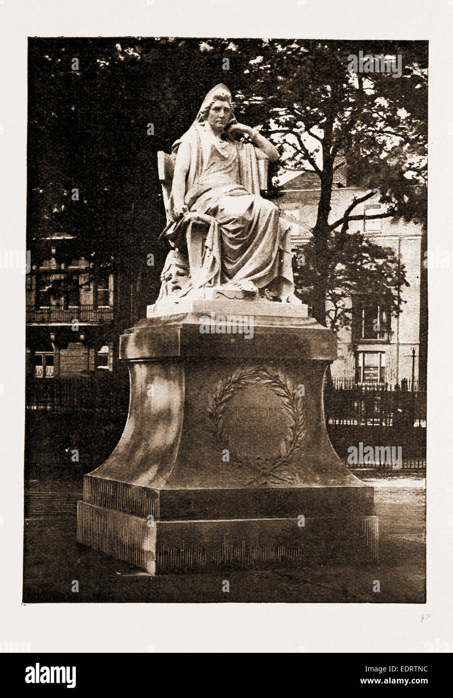 La statua di MRS. SIDDONS, svelato sul verde di Paddington da Sir Henry Irving, 1897 Foto Stock