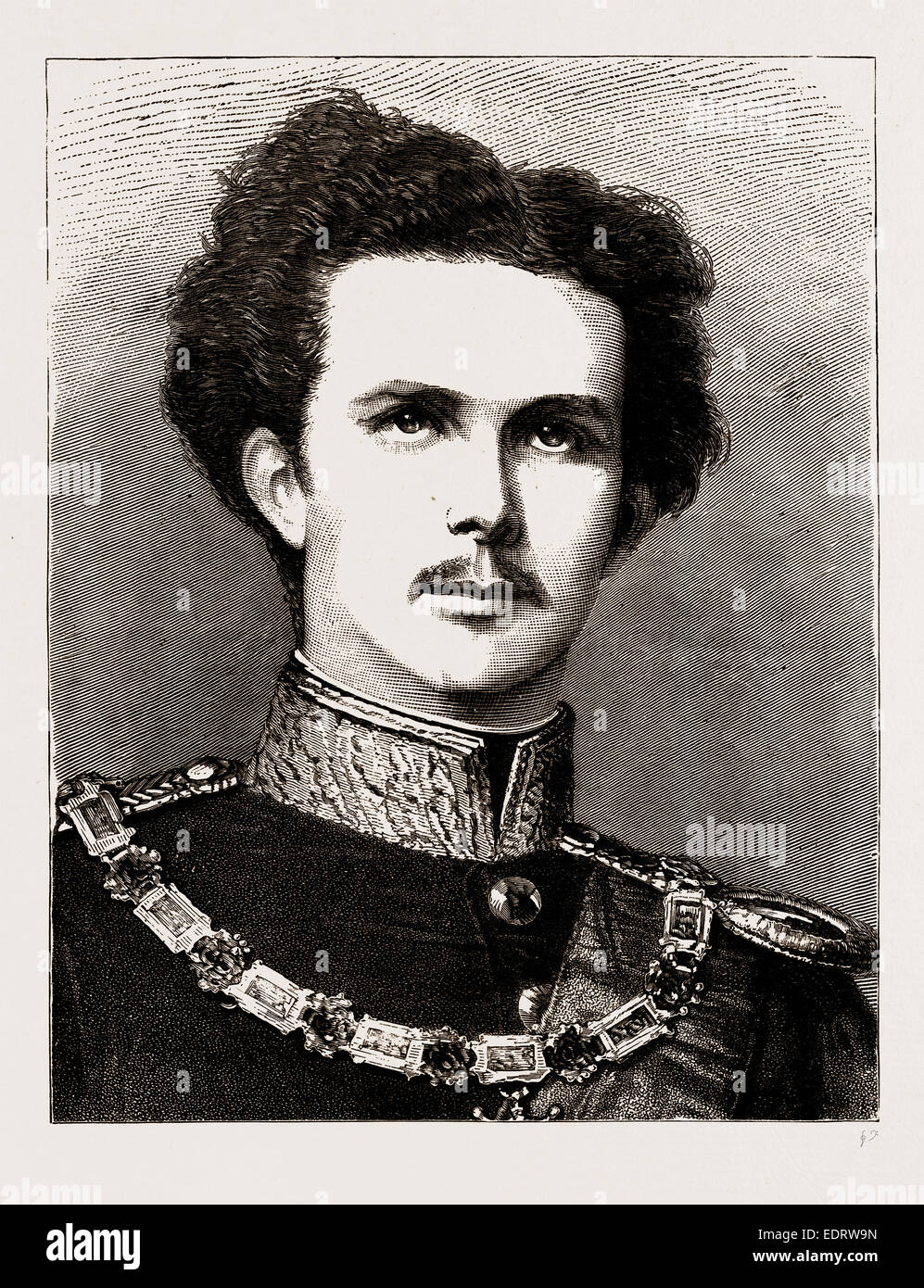 Il Re Ludovico il secondo della Baviera, nato il 25 agosto 1845. Morì il 13 giugno 1886 Foto Stock