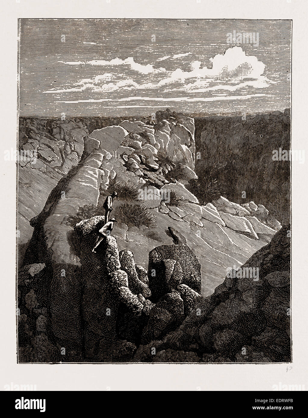 SCOTT cade, deserto Kalahari, 1886 Foto Stock